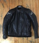 alpinestars perforated leather jacket - size 40 - $180