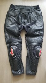 Alpine Stars Full Grain Leather Motorcycle Track / Riding Pants