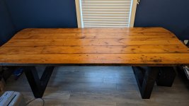 Reclaimed wood dining table
