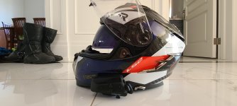 LS2 Challenger Carbon Fiber GT Helmet, Lexin G16 Headset
